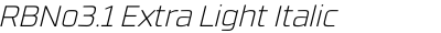 RBNo3.1 Extra Light Italic